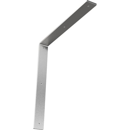 EKENA MILLWORK Hamilton Steel Bracket, Stainless Steel 2"W x 18"D x 18"H BKTM02X18X18HASS